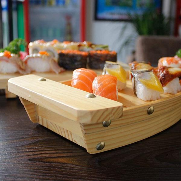 Double Layers 24.5*11.5cm Sushi Boat Tray For Restaurant