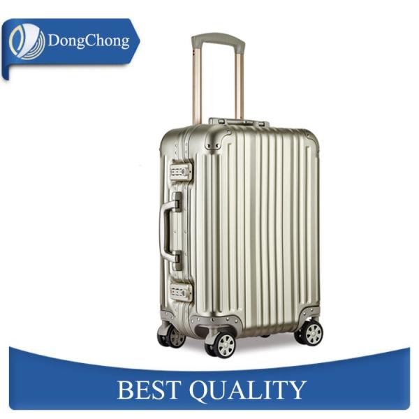 Quality Gold Full Aluminum Cabin Luggage Carrier With Universal Wheels Less Jointed Gap for sale