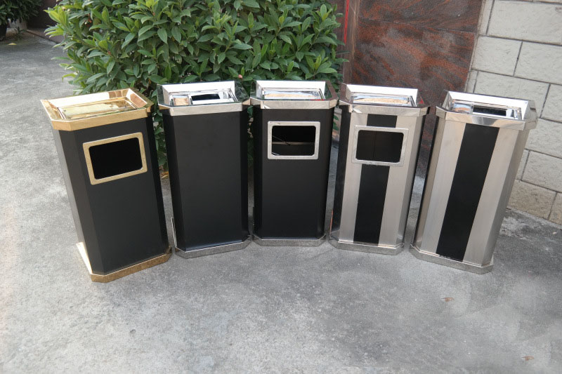 Double Layer Recycling Trash Garbage Can Waste Bin Bin Stainless Steel Trash Can with Inner Bucket