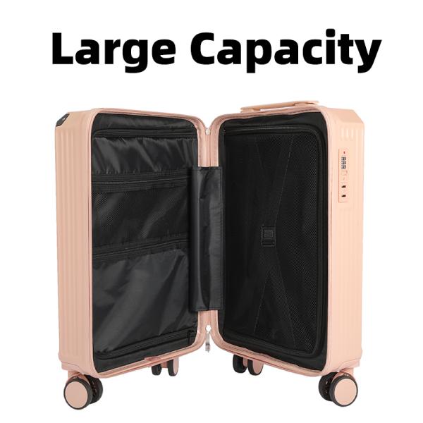 Aluminum alloy trolley suitcase 20/24/28 Large Black heavy-duty spinner Luggage suitcase set with TSA Lock,carry on suitcase,hard shell luggage cases