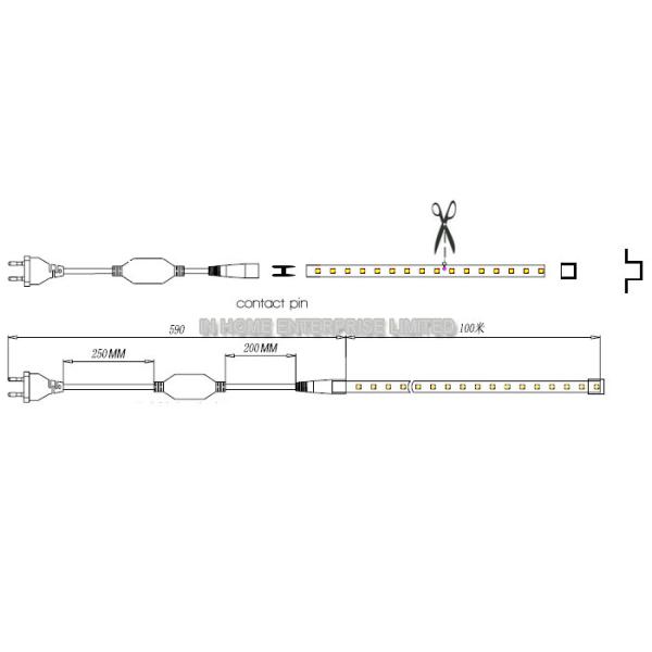 5050 SMD Joinable 1m Yellow Led Strip Light with 30 PCS SMD5050 LED