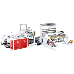 China LDPE Plastic Film Folding Side Sealing Machine Unwinding Diameter 800mm wholesale