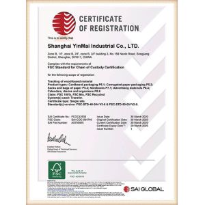 Shanghai yinmai  indusrtial  Co., Ltd. Certifications