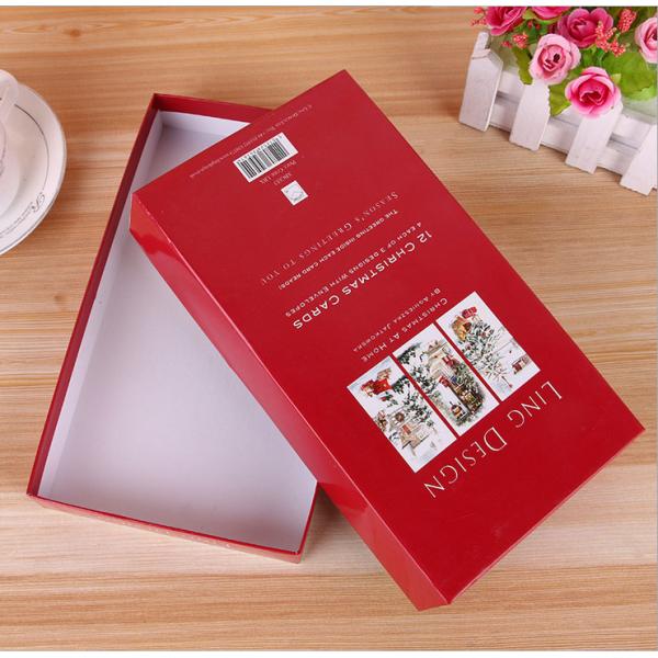 High quality customized lid and base rigid paper gift packaging box for Christmas Day