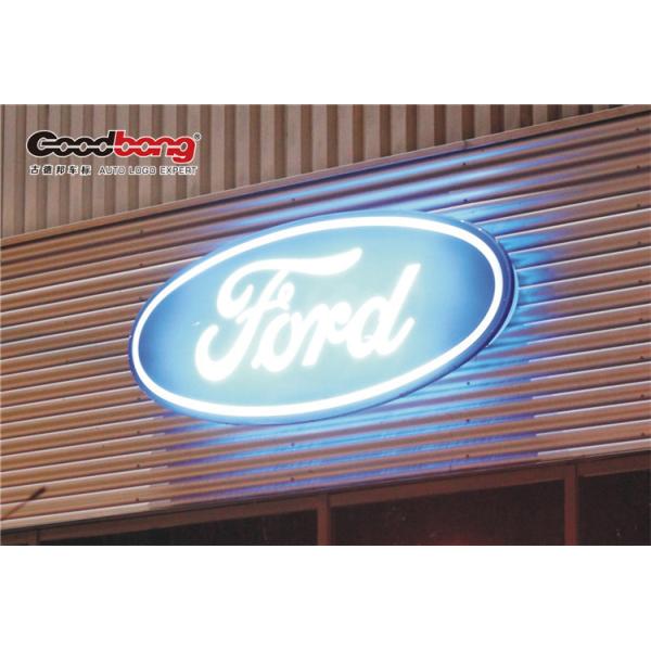 Stainless steel back lighting saving energy outdoor 3d car logo signage