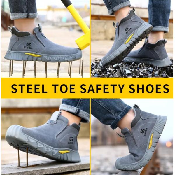 GUYISA Fashion Safety Boots Anti -Stamdamed Edison Steel Safety Boots