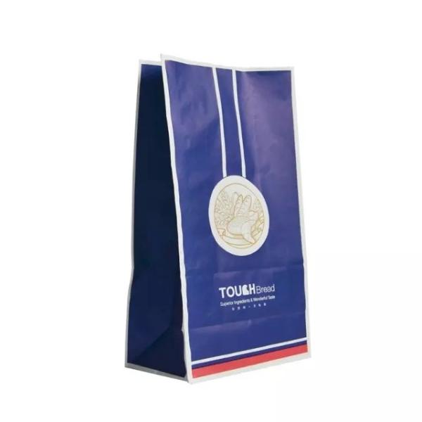Oil Proof Paper Bread Packaging Bags Gravure / Offset Printing