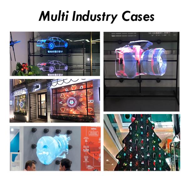 4x3 Outdoor 3d Holographic Splicing Display Cabinet Projector Led Advertising 3d Hologram Fan Screen Sheet Metal Bracket