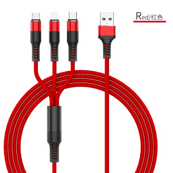 Quality Multi 3 In 1 Date Charging Cable For IOS Micro USB Type - C Connector Mobile Phones for sale