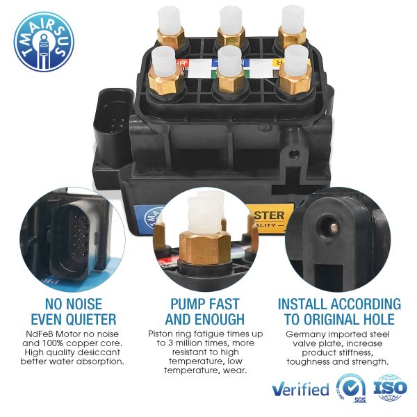 Air Suspension Valve Block 0993200200 0993200258 Solenoid Valve Block for W213 W253 C238 Air Compressor Valve Block Control Unit