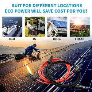 Photovoltaic IP68 Waterproof Solar Panel Extension Cable 6mm² 10AWG