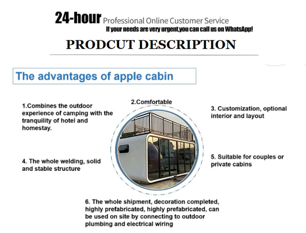 Living Room Garden Modern Design Modular Prefabricated House for Your Apple Cottage