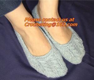 China Lady Winter Indoor Hand Knitted Slipper Sock,hand knit sock,Knitted Wool Sock wholesale