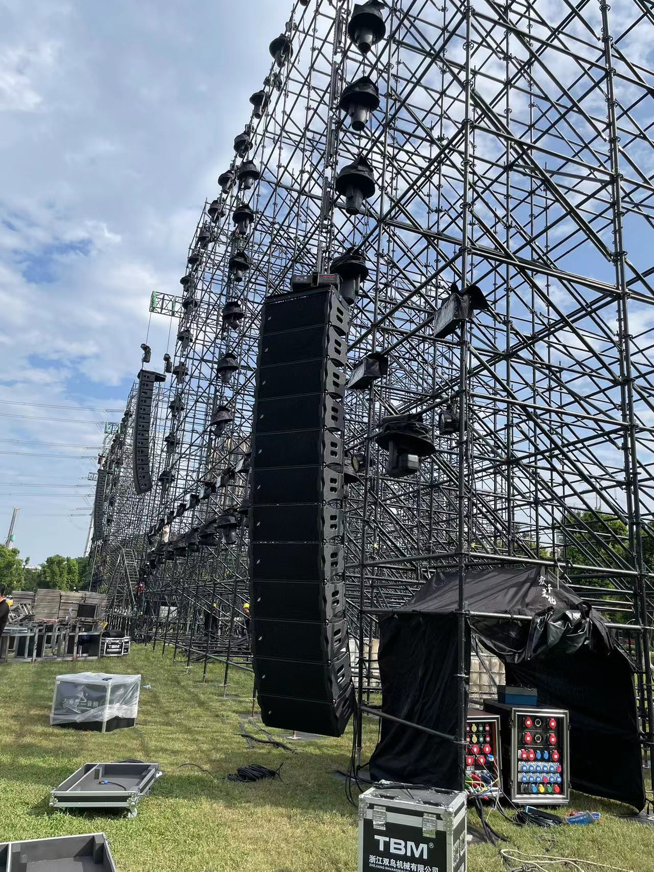 ARE Audio Dual 12" Line Array Outdoor System PA System Set Monitor Speaker for Medium Events