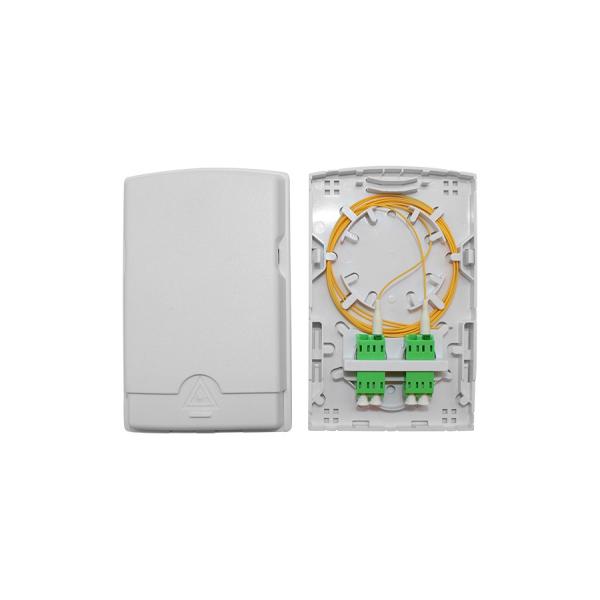 2 Core Fiber Optic Wall Outlet Box , FTTH Termination Box Free Sample Available