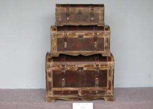 China 3 Pack Tailored L79.5 Wood Storage Trunks Chests wholesale