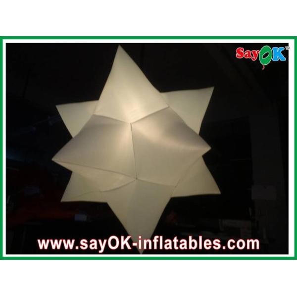 White Star Inflatable LED Light Dia 2m Nylon Cloth Customized For Party