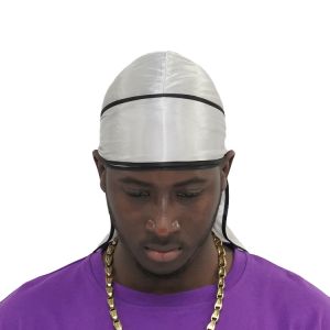 China Men Satin Headwrap Long Tail Design Durag wholesale