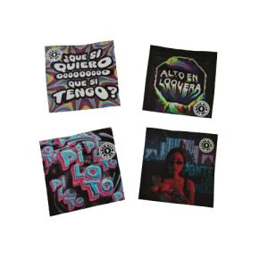 China Smell Proof Resealable Sample Sachets With Clear Window Powder Packaging Plastic Bag on sale