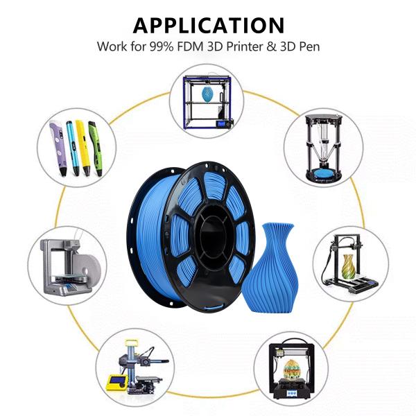 1.75mm Matte Dark Blue 1kg FDM Forming Technology 3d Printing Filament