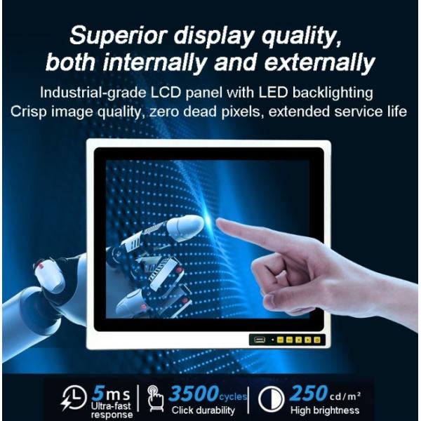 On Sale 15 Inch Rear-mount Industrial Control Computer I5 7300U LCD Touch Screen Monitor 8G 128G Wall Panel Mount PC Embedded Industrial Panel PC