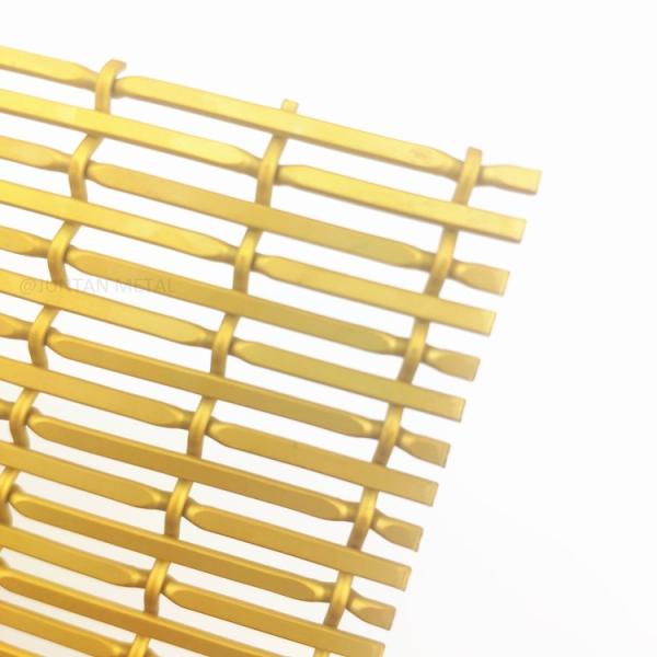 decorative woven metal mesh for hotel interior wall cladding copper mesh