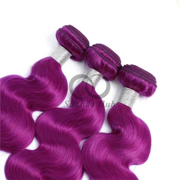 Purple Body Wave Remy Human Hair Bundles Sew In Weave Bundles Brazilian Bundle Deals
