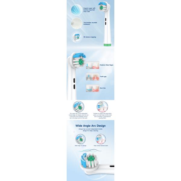 Spare Oral Toothbrush Round Head Maximize Clean Dupont Toothbrush Heads