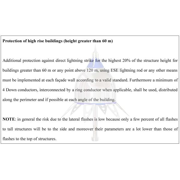 UNE21.186 Compliant Ese Air Terminal Specular Colour 41.8cm Height Easy To Install