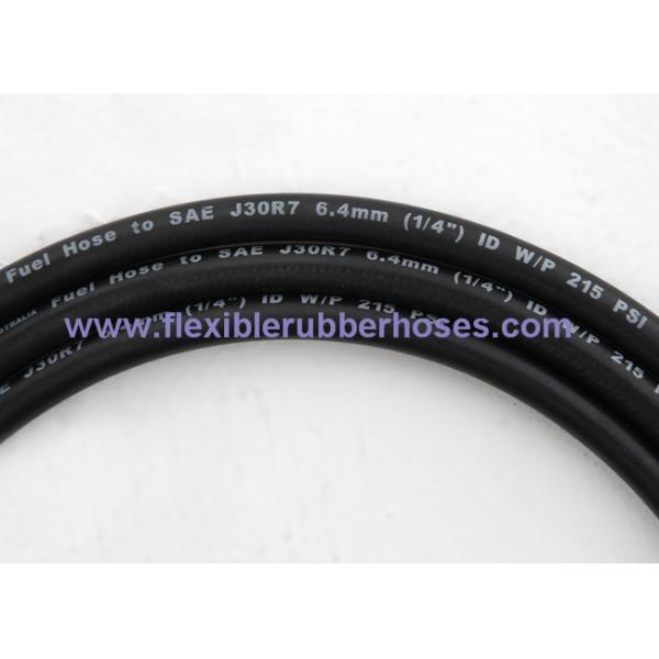 Black 20 Bar Rubber Fuel Hose with Smooth Surface For Fuel Tank