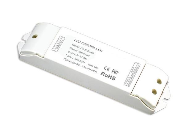 Quality RGB CV Power Repeater LED Controller PWM Signal Input 6A ×3CH  Max 18A for sale