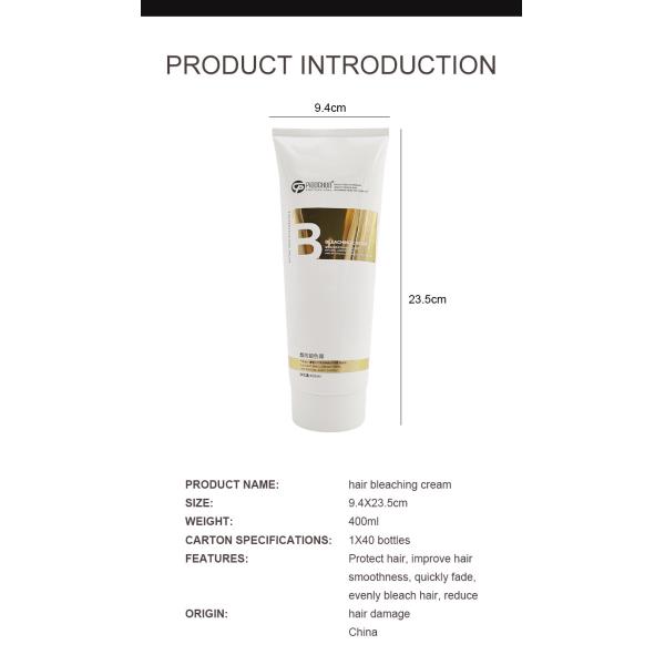 Professional Salon White Hair Bleach Cream No Cruelty Cream Hair Lightener