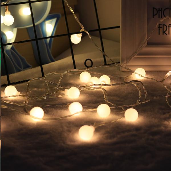 50/100 Leds Globe Ball String Lights Dimmable IP65 Fairy String Lights 8 Modes with Remote 50 LEDs Bubble Ball Fairy Lights