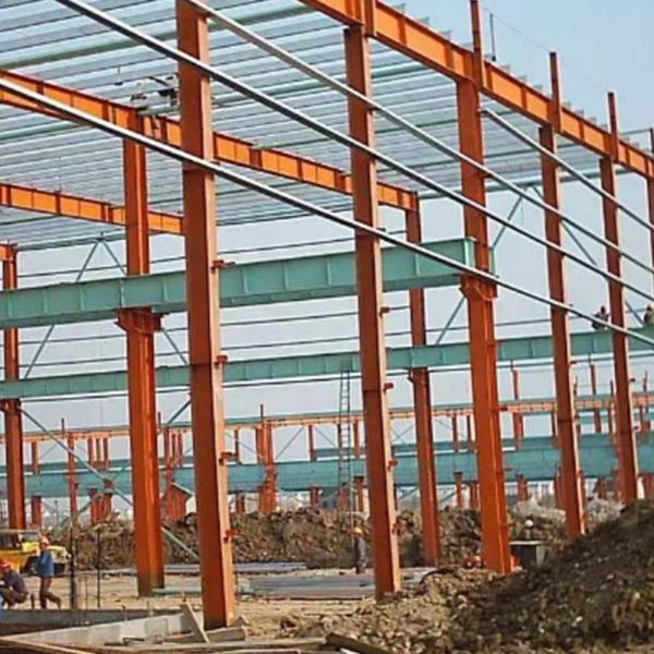 Q355 Light Weight Metal Frame Shed Kit H Shape Prefabricated Metal Garage Shed