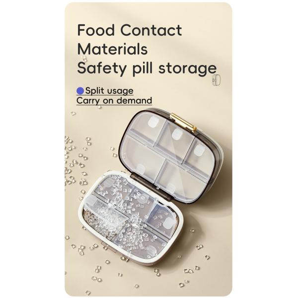 Travel Pill Organizer Box with Large Compartments Portable Pill Case Weekly Medicine Container for Vitamins Fish Oils Supplements