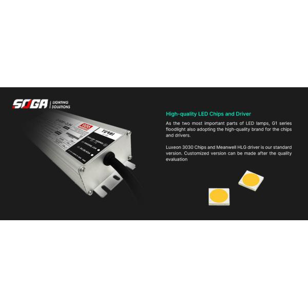 Black 100W Outdoor LED Stadium Lights Rotatable IK08 Aluminum Housing