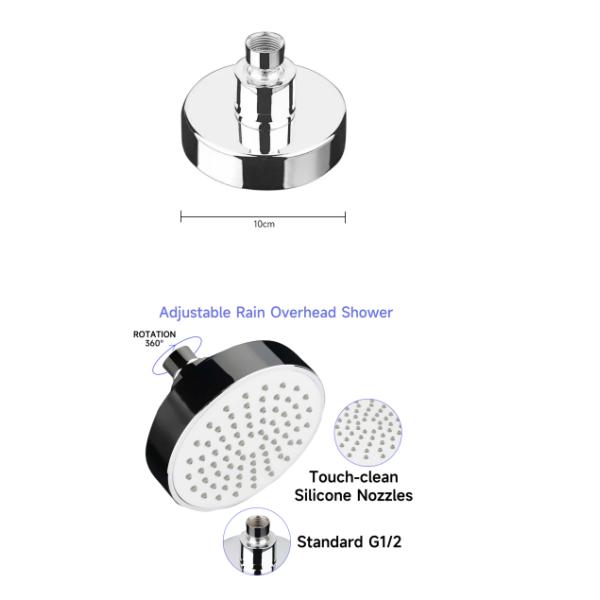 71mm Outer Diameter Round Spray Shower Head Shower Room Accessories