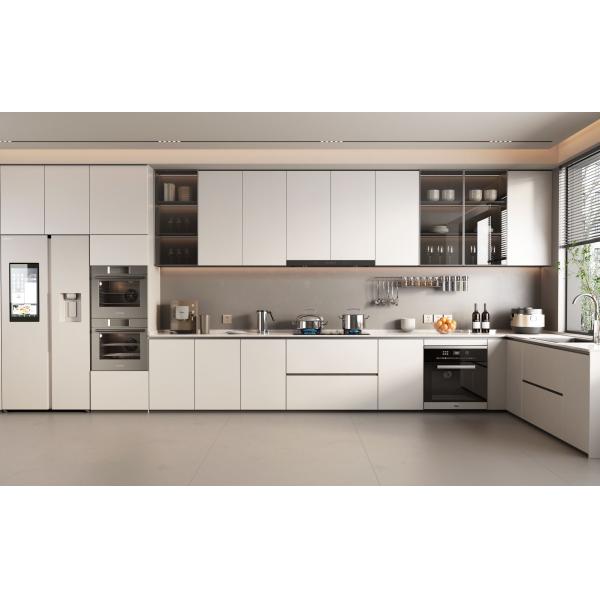 Modern modular kitchen cabinet with island design