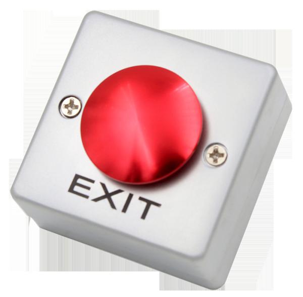 Quality Red / Green Push To Exit Button SPDT Flat Mushroom Metal Surface Mount for sale