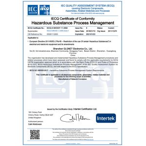 Shenzhen GLGNET Electronics Co., LTD Certifications