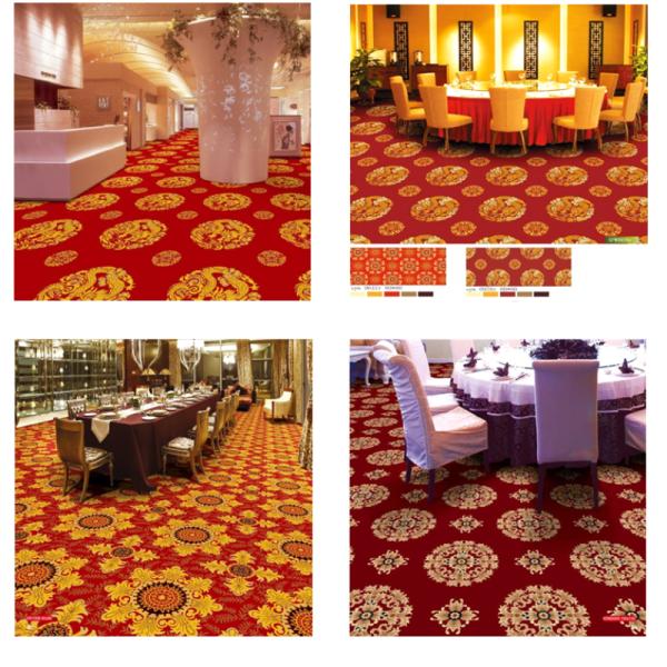 Star Hotel Carpet Flooring / Wilton Patterned Carpets Skid Resistance