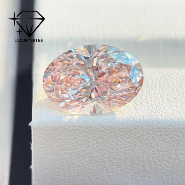 LuxuryShine 1-10CT Fancy pink Oval Lab Grown Diamond VVS-VS Loose Diamonds Customized jewelry with IGI Certificate