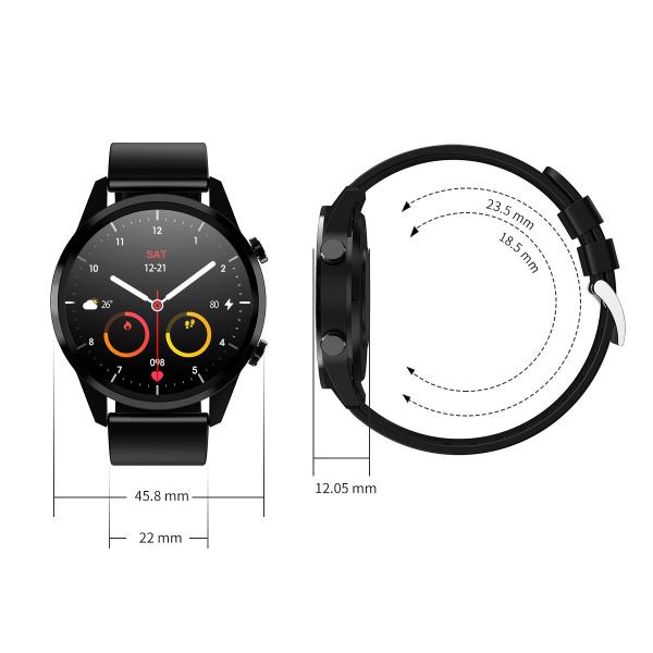 200mAh Bluetooth Calling Smartwatch 1.28" IPS Round Adult Touch Screen Wristband