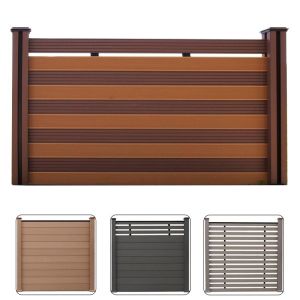 Garden WPC Fence Panels Fireproof Wood Polymer Composite Boards