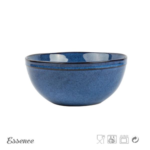 Quality Round Ceramic Soup Bowls Custom Stoneware Reactive Glaze 7.5 Inch / 6.9 Inch for sale