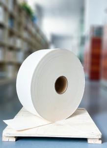 China Movable Glue Jumbo Roll Wrapping Paper , SGS Certified White Board Paper Roll on sale