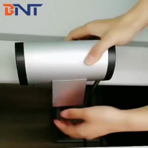 Horizontal column multimedia clamp on desk power socket box