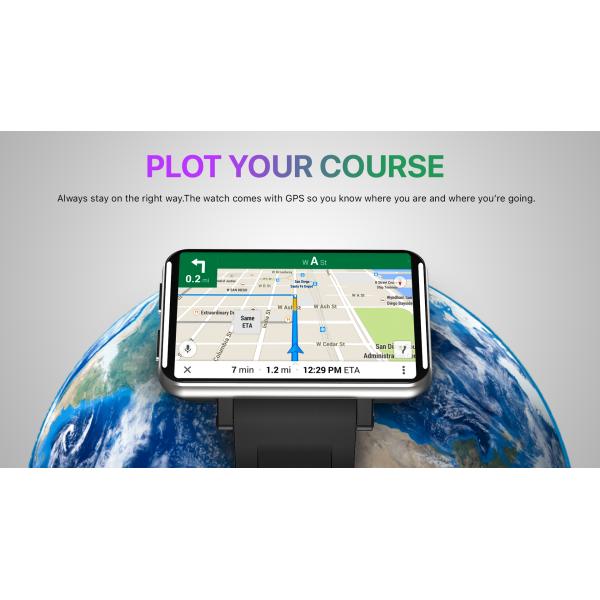 Android 7.1 2.86 Inch Smart Watch 4G 1+16GB 2700mAh Battery For Men