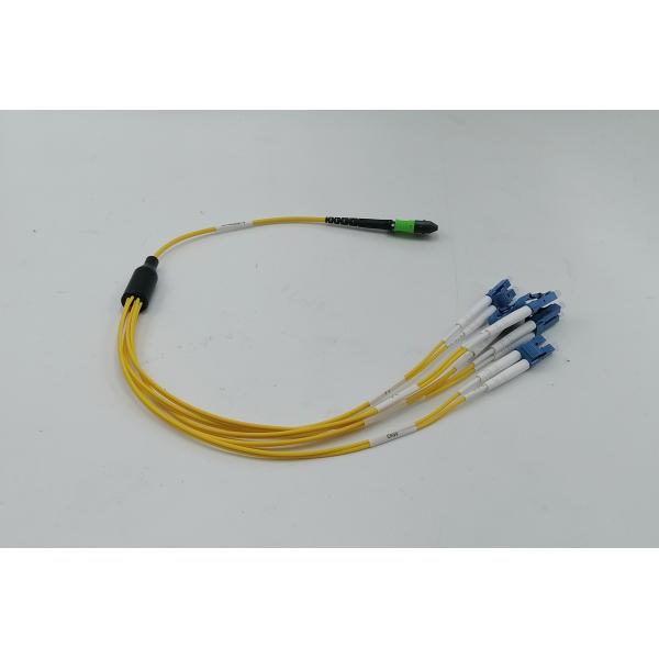 1m (3ft) MTP to 4 LC UPC Duplex, 8 Fibers, Single Mode (OS2), Plenum (OFNP), 0.35dB Max, Type B, Yellow