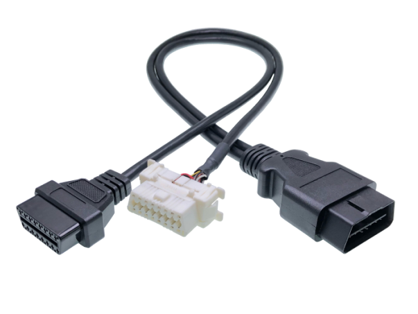 26AWG 16C OBD II Splitter Extension Y Cable J1962 for GPS Tracking Car Scanner OBD2 Diagnostic Tool